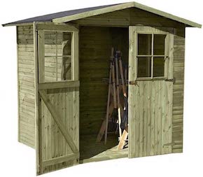 Holzschuppen für Gartengeräte