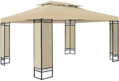 Gartenpavillon aus Metall mit Textilplane