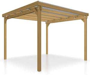 Holzpavillon mit der Abmessung 3 mal 3 Meter