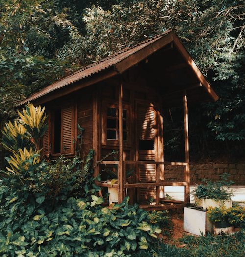 Gartenhaus zum Wohnen aus Holz