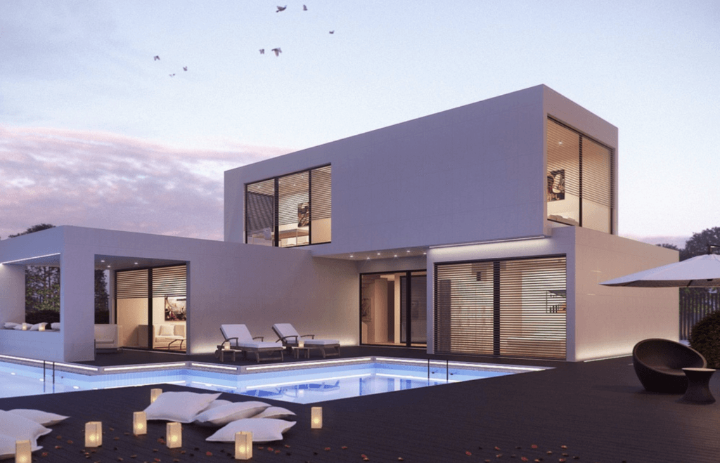 Steinhaus mit zwei Etagen